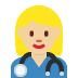 👩🏼‍⚕️ woman health worker: medium-light skin tone display on Twitter